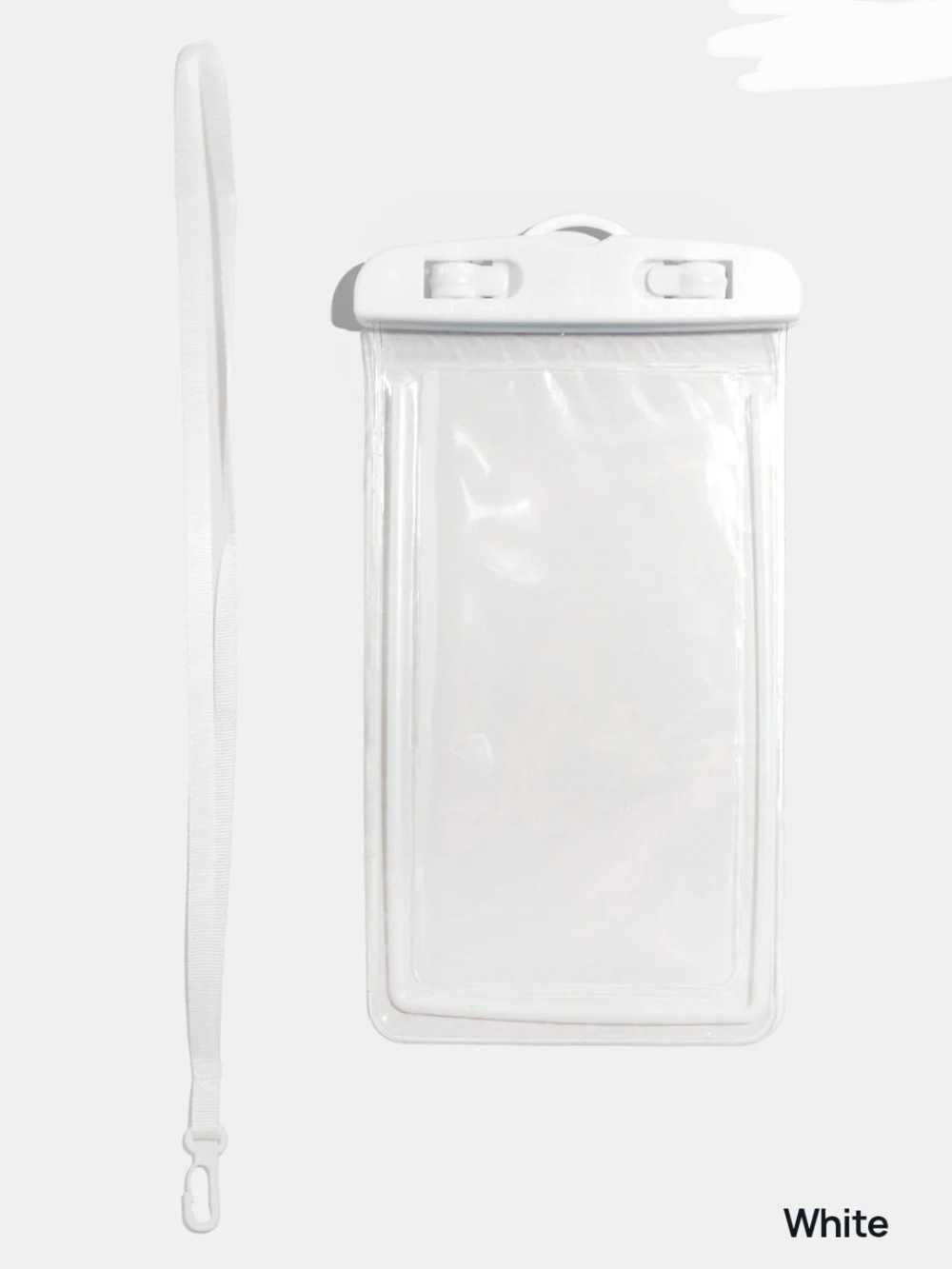White Universal Waterproof Phone Pouch with Lanyard BNIB